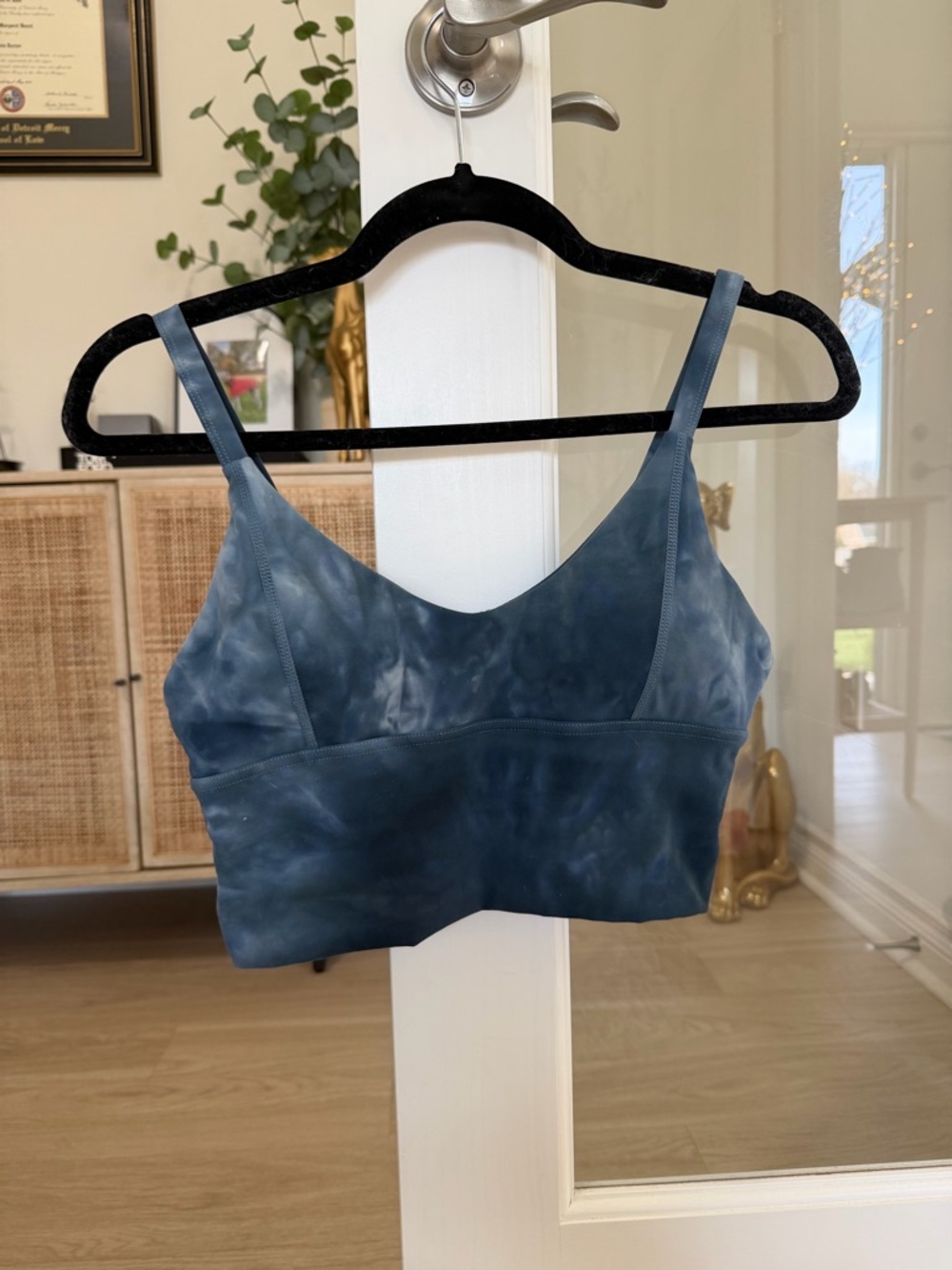 POPFLEX Blue Tie-Dye Scoop Bralette